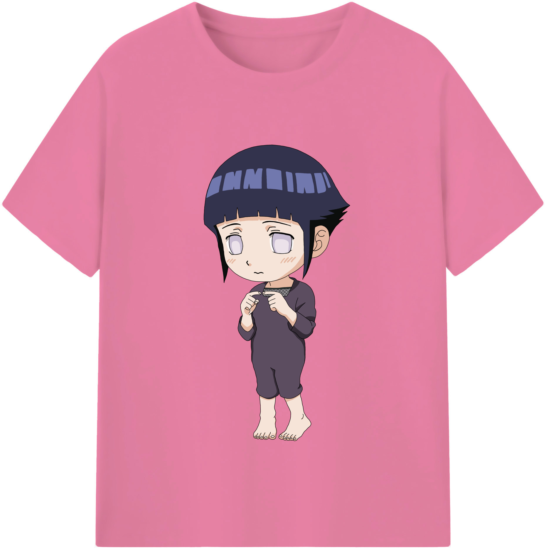 （画像用） NARUTO -ナルト- 日向ヒナタ Hyūga Hinata 綿100％半袖Tシャツ（フロントプリント）